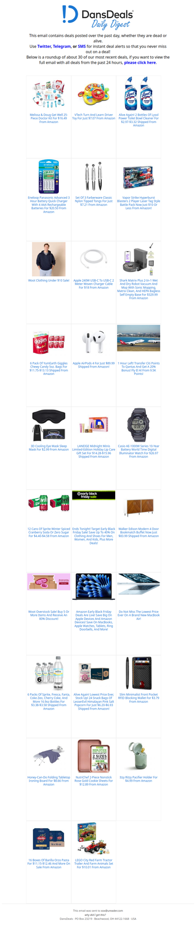 DansDeals Daily Digest for 11/09/2025