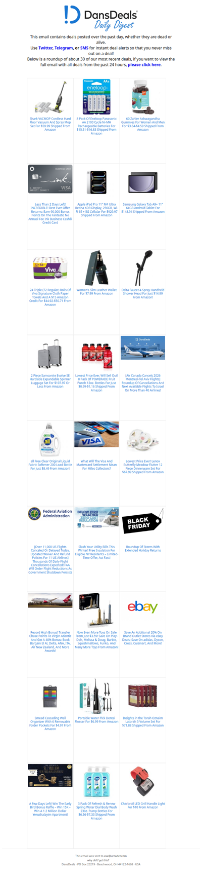 DansDeals Daily Digest for 11/11/2025