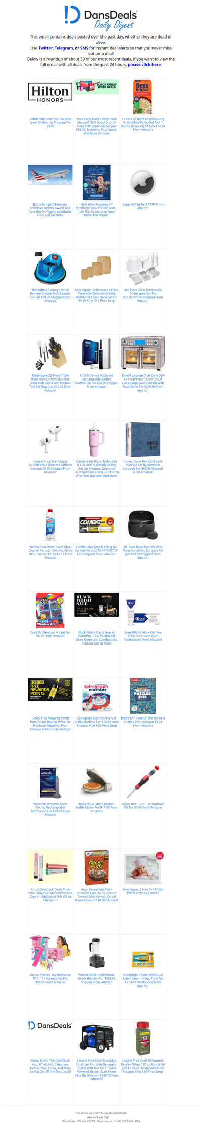 DansDeals Daily Digest for 11/18/2025