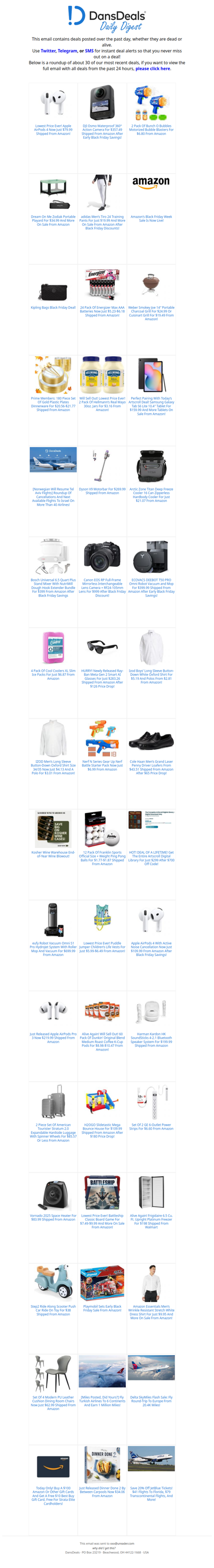 DansDeals Daily Digest for 11/20/2025