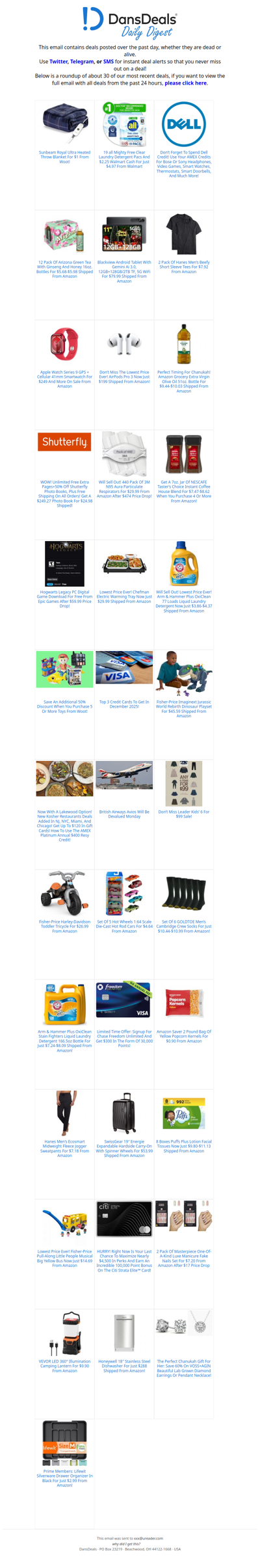 DansDeals Daily Digest for 12/12/2025