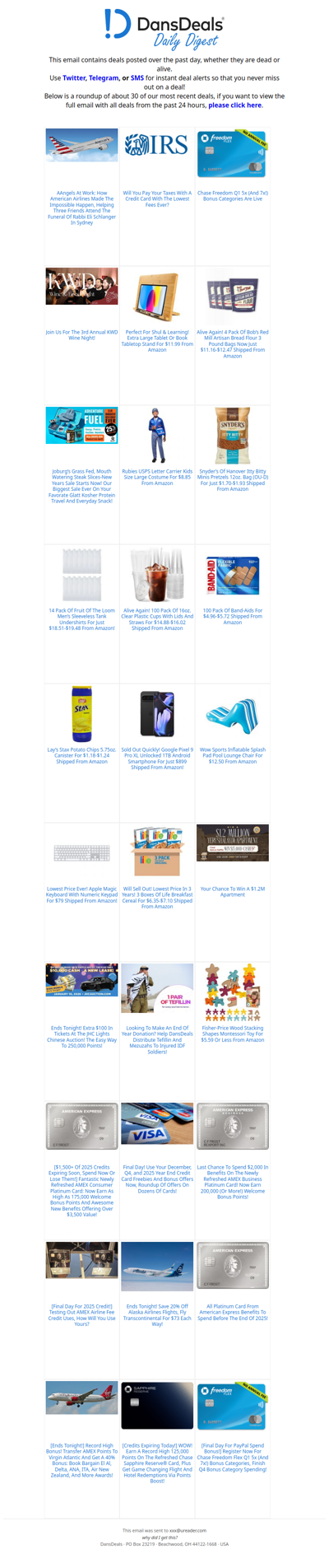 DansDeals Daily Digest for 01/01/2026