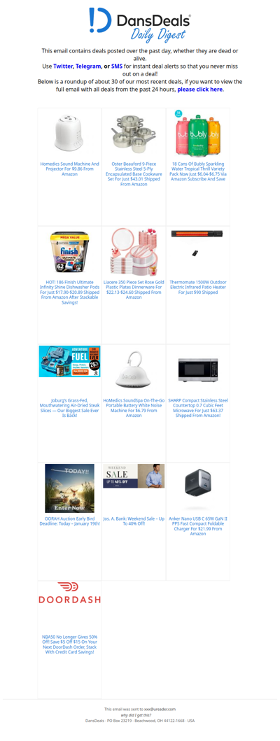 DansDeals Daily Digest for 01/19/2026