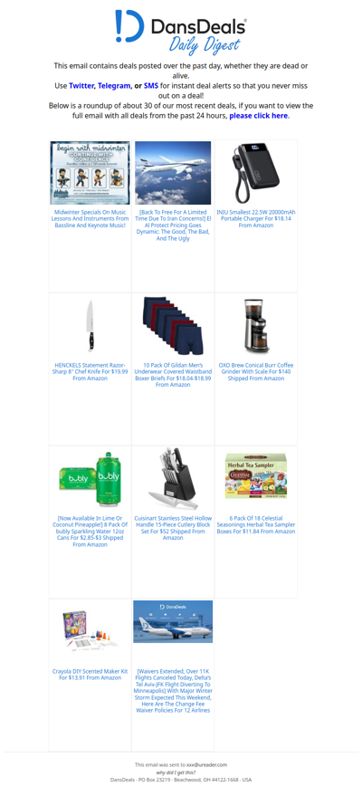 DansDeals Daily Digest for 01/26/2026