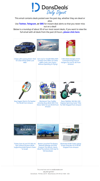 DansDeals Daily Digest for 01/29/2026