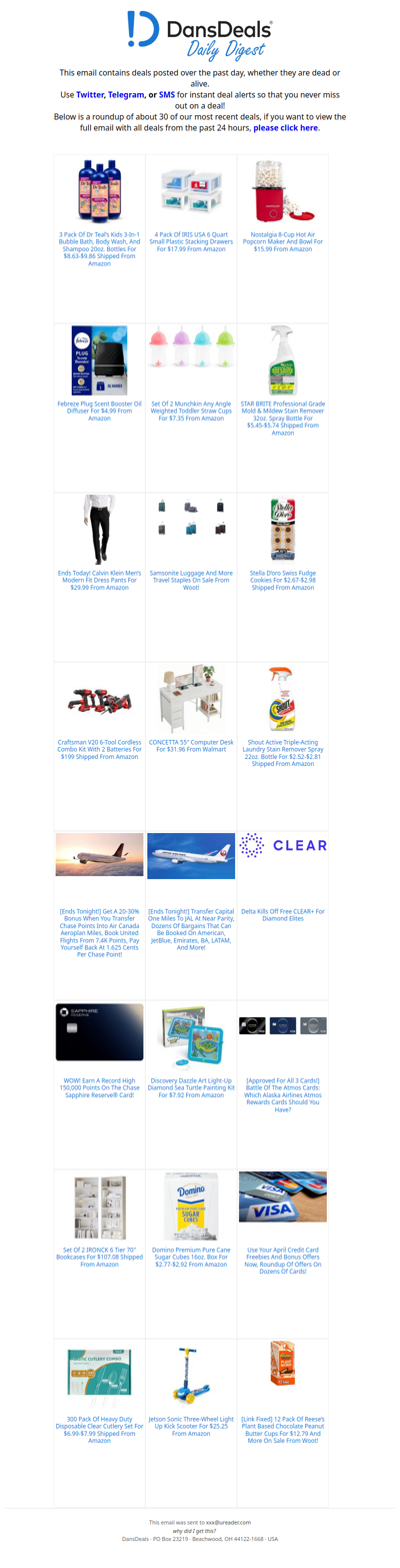 DansDeals Daily Digest for 05/01/2026