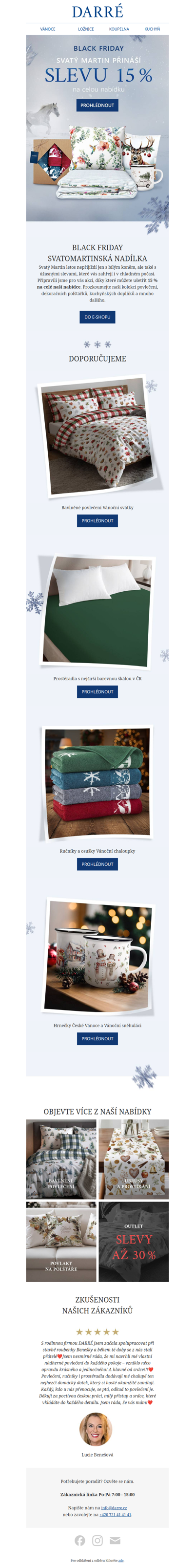 Svatý Martin naděluje slevu 15 % na vše