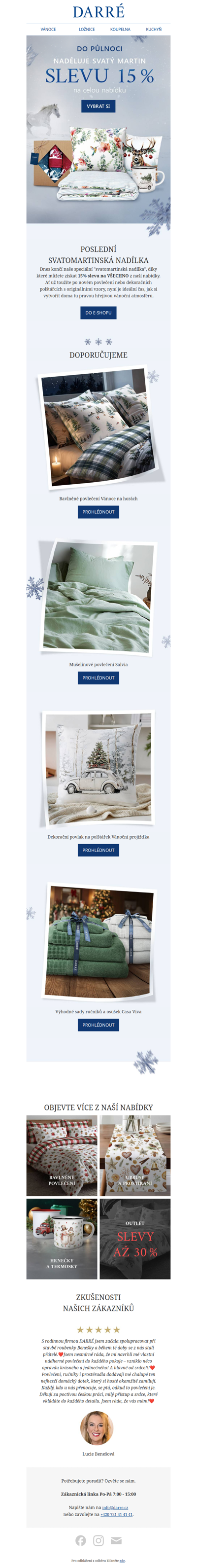 JEN DO PŮLNOCI! Svatomartinská sleva 15 % na vše