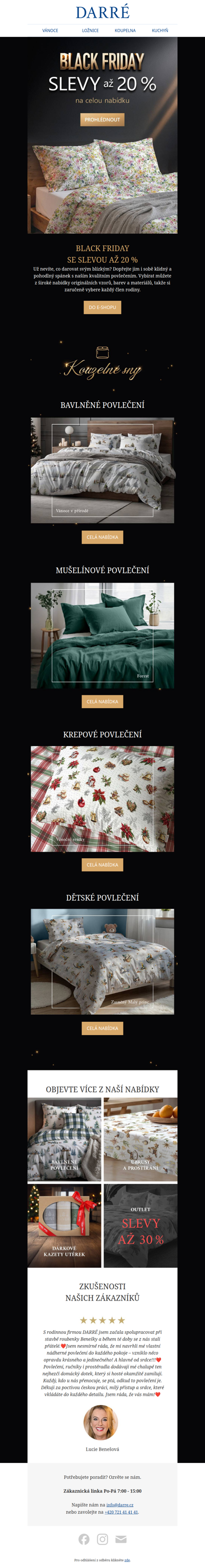 SLEVA až 20 % na povlečení s Black Friday