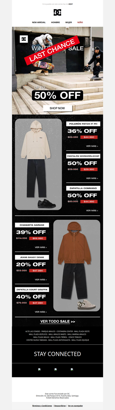 TU OUTFIT. HASTA 50% OFF.