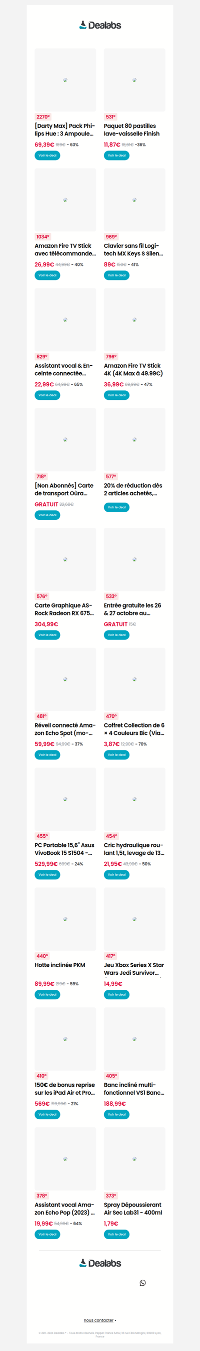 La sélection des meilleurs deals du jour