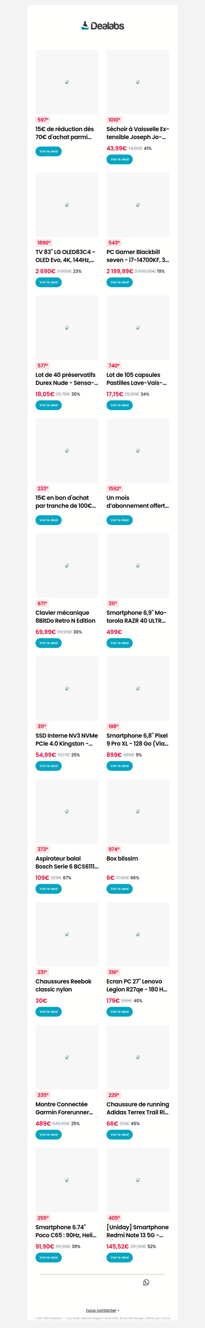 Notre sélection des meilleurs deals du jour