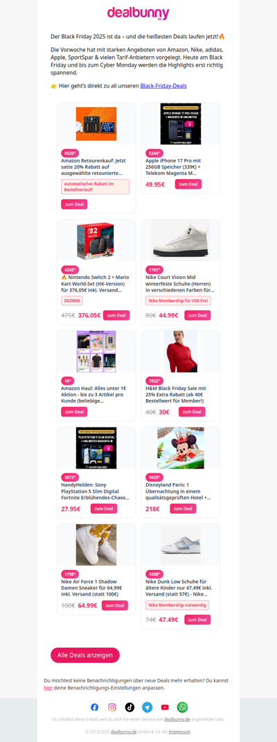 Heute: Black Friday 2025 - HOT Deals Übersicht🔥