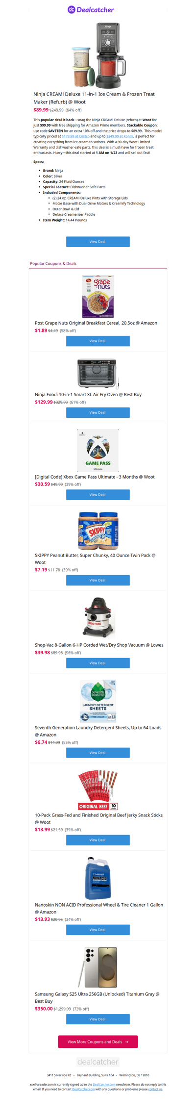 🍨 Ninja CREAMi $89   🥜 SKIPPY PB Twin Pack $7 | Dealcatcher