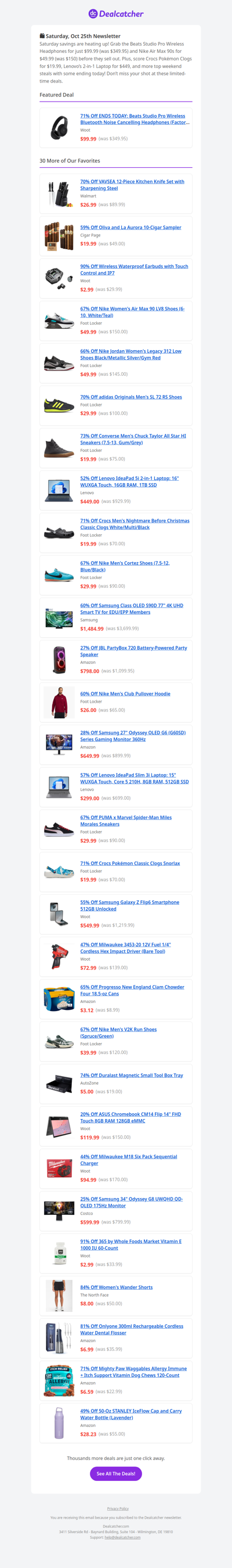 Saturday Steals: 🎧 Beats $99.99 + Nike Air Max $49.99 | DealCatcher