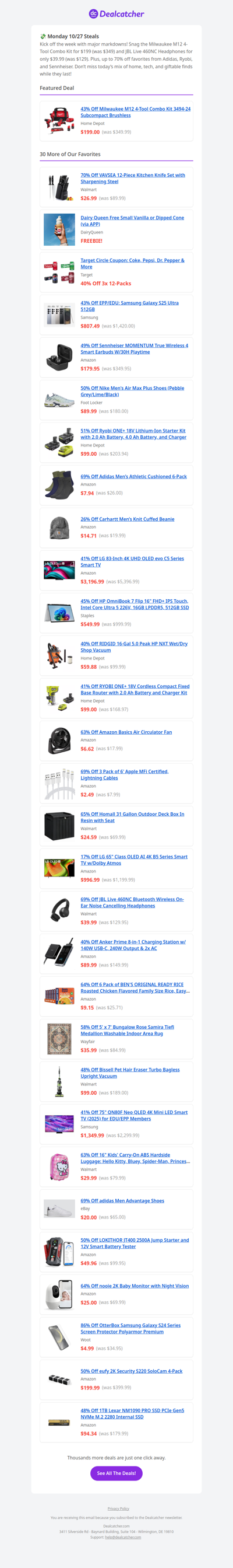 🛠️ Milwaukee Combo Kit $199 + JBL Headphones $39.99 | Dealcatcher