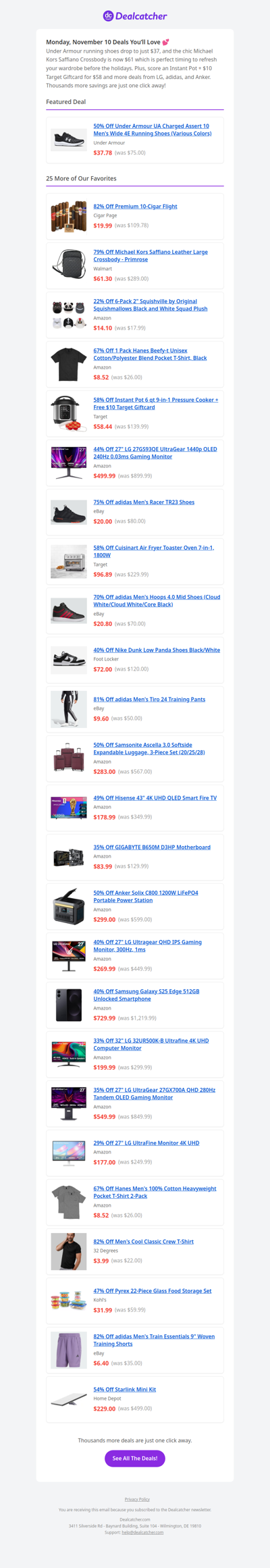 👟 Under Armour Shoes $37 • Michael Kors Crossbody $61 | Dealcatcher