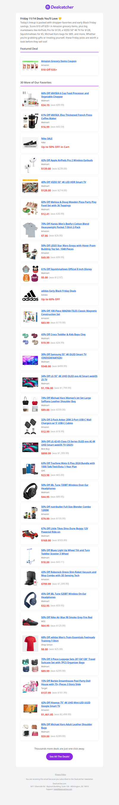 👜 Michael Kors $89 + VIZIO 50” TV $128 | Fresh Friday Steals @ Dealcatcher