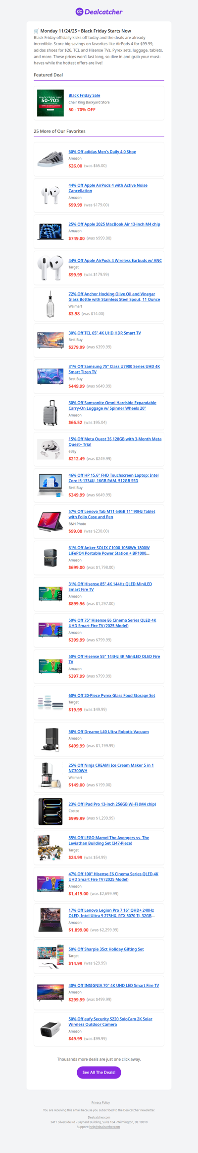 🎉 AirPods 4 $99.99 + Pyrex Set $19.99 | Black Friday Starts Now | Dealcatcher