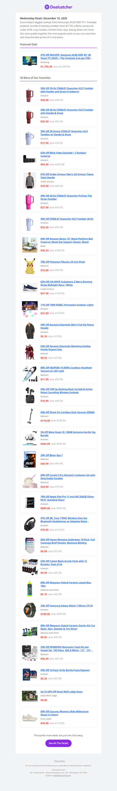 Huge Samsung OLED Price Drop $1759 & Stanley Favorites from $17.50 | Dealcatcher