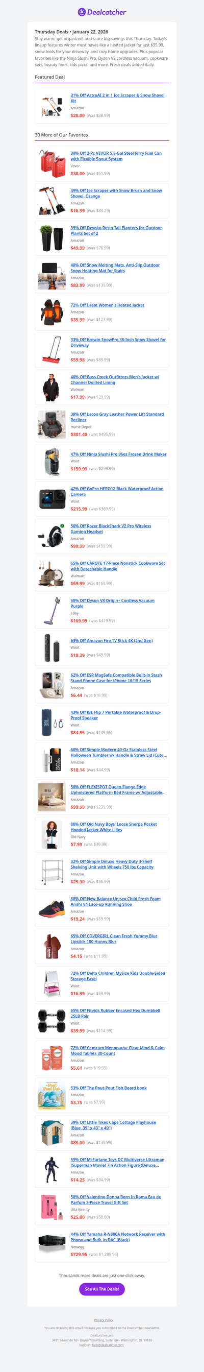 Snow Shovel $20 + Heated Jacket $35.99 Winter Wins | Dealcatcher