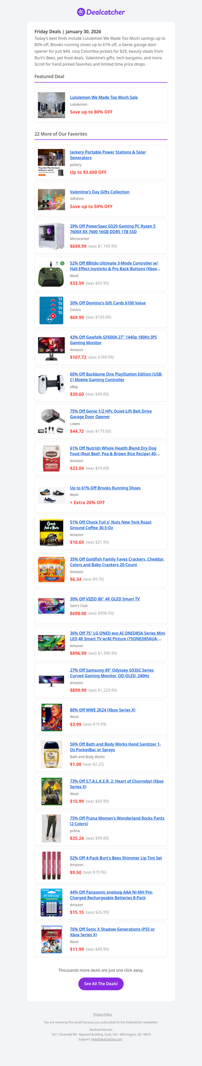 Lululemon Up to 80% Off + Brooks Shoes Up to 61% Off