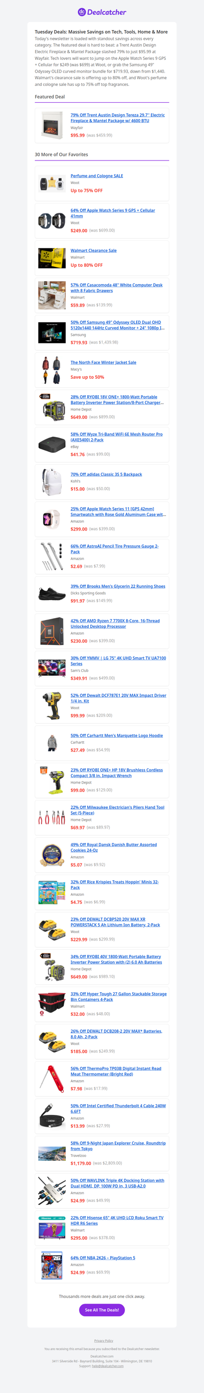 79% Off a Fireplace, 64% Off Apple Watch & So Much More | Dealcatcher