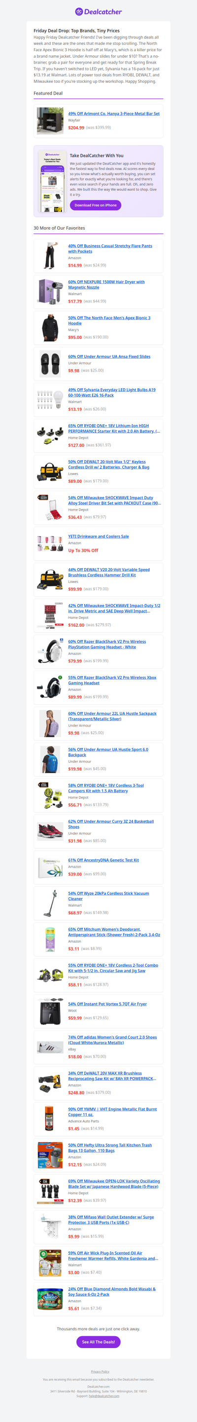 Under Armour Slides for $9.98, North Face Hoodie Half Off + 29 More Deals | Dealcatcher