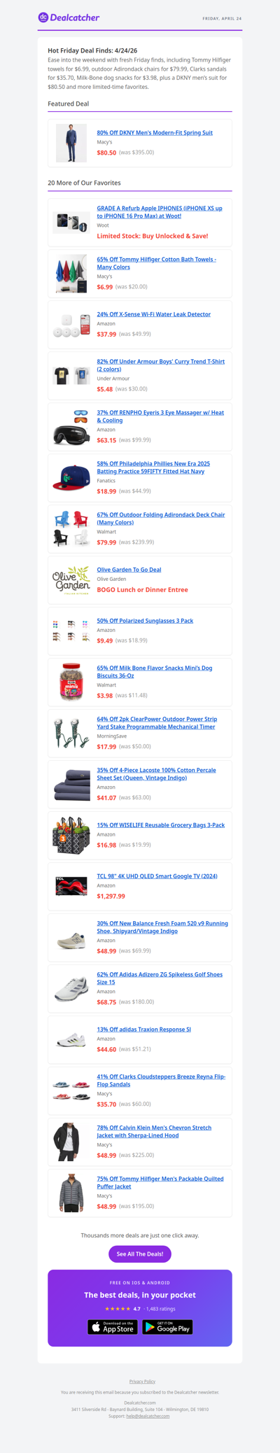 👔  DKNY Suit for 80 Bucks + Tommy Towels for 7 Each | Dealcatcher