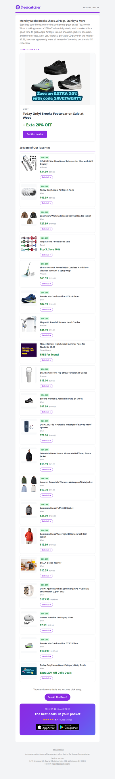 $87.99 Brooks Shoes + $15 Stanley Tumbler