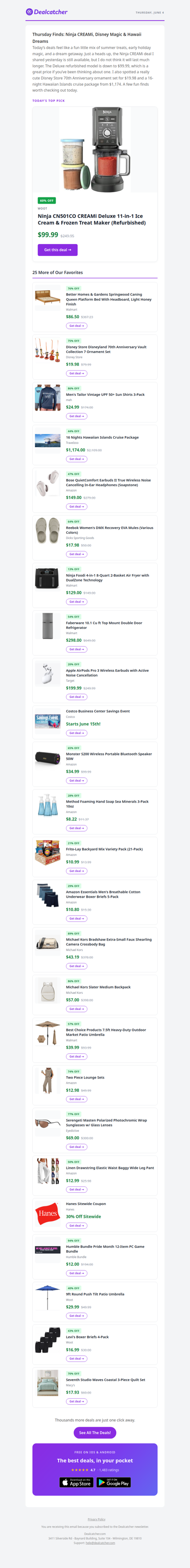 $99 Ninja CREAMi, $19 Disney Ornaments & Hawaii Adventure Awaits