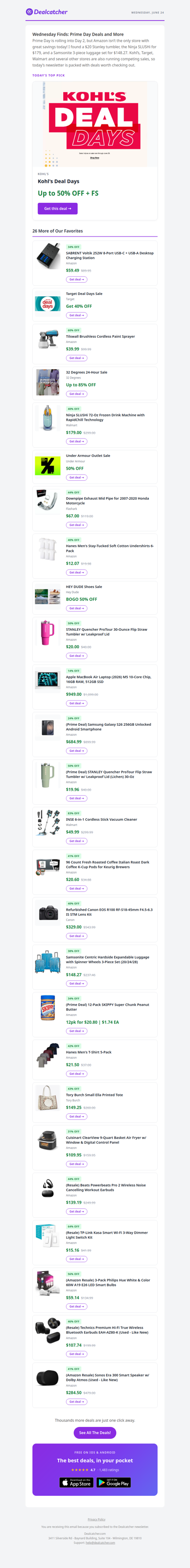 Stanley Tumblers $20 + Ninja SLUSHi $179 @ Dealcatcher