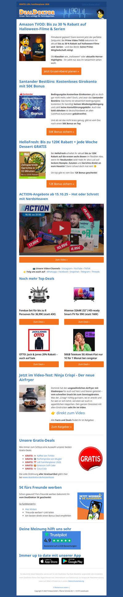 🎃 Gruselabend zum Schnäppchenpreis