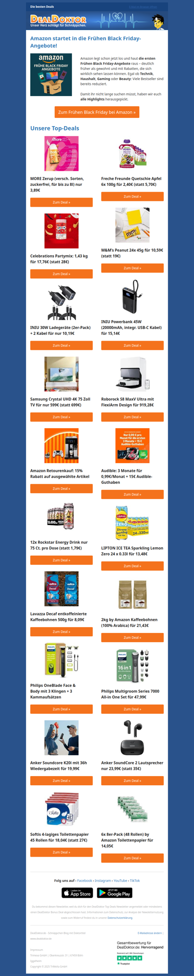 🖤 Amazon startet Black Friday