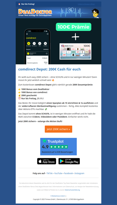 🔥 200€ geschenkt!