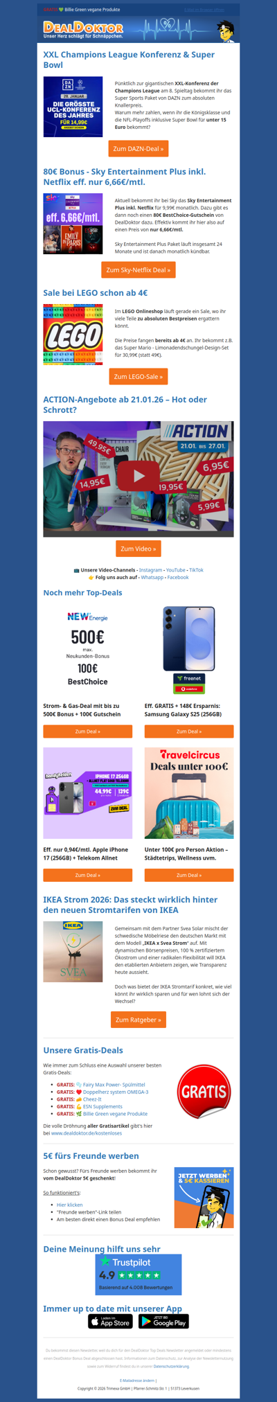 🍿 Sky inkl. Netflix eff. nur 6,66€/mtl.