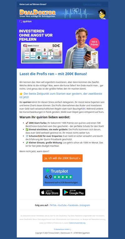 200€ geschenkt? Dein Turbo-Start an der Börse! 🚀