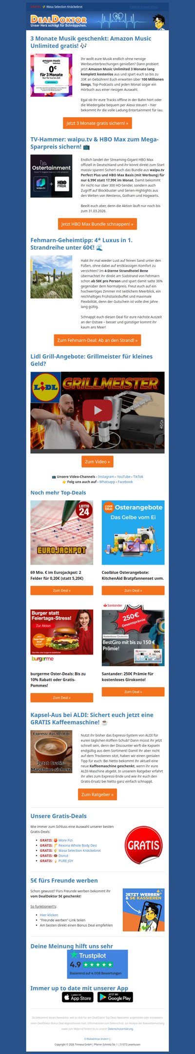 ☕️ Gratis Kaffeemaschine