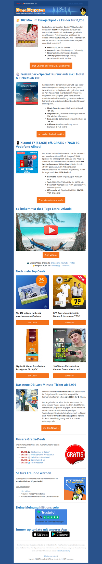 🔥 Nur 0,20€! Eure Chance auf 102 Millionen