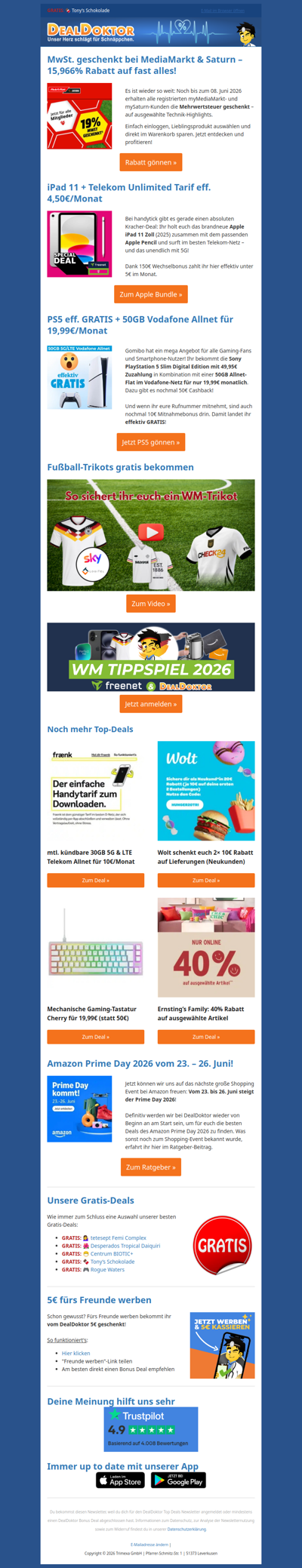 🥳 MwSt. geschenkt bei MediaMarkt