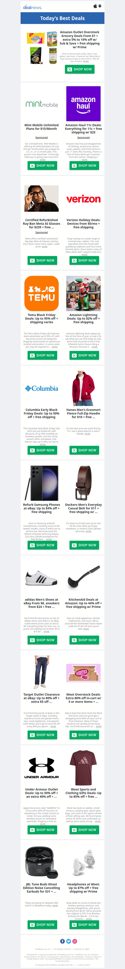 Grocery Deals From $1 / Columbia Early Black Friday / Target Outlet Clearance