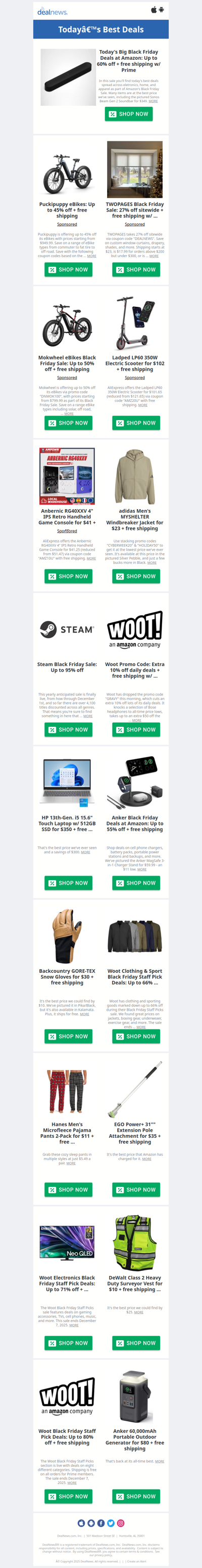 👀Today's Black Friday Deals! Warm Clothing! Cozy Clothing! TVs!