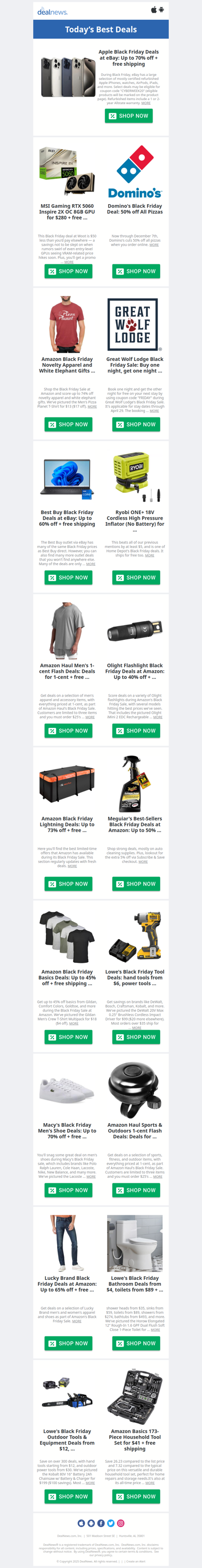 👀MORE BLACK FRIDAY DEALS! Apple, Domino's, Great Wolf Lodge, & More!