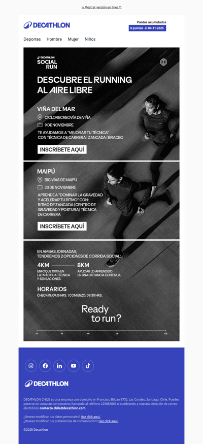 Descubre el running al aire libre con Decathlon Actividades 🏃