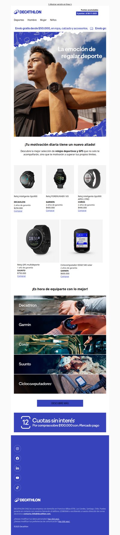 ⌚¡Tecnología que te impulsa! Descubre nuestros relojes deportivos.