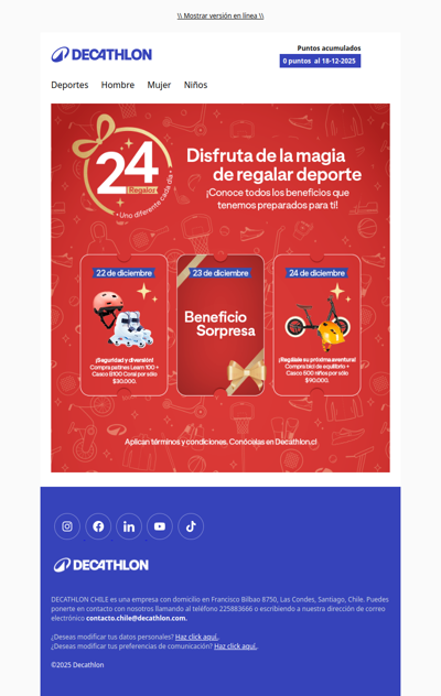 🎁 Últimos 3 días para sorprender con deporte