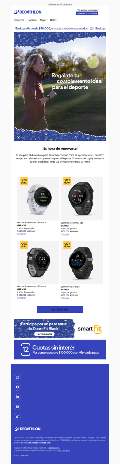¿Un Garmin para ti? Hasta 37% de dto. ⌚