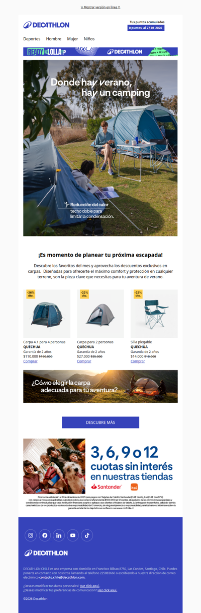 Descubre los favoritos para tu próximo camping 🏕️