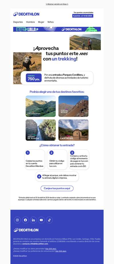 Descubre el beneficio del mes en Decathlon Member 💙