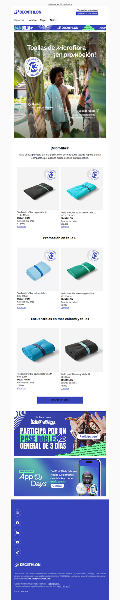 Toallas de microfibra en promoción 🤩